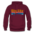 Big Sky, Montana Hoodie - Retro Mountain & Birds Big Sky Hooded Sweatshirt - burgundy