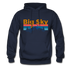 Big Sky, Montana Hoodie - Retro Mountain & Birds Big Sky Hooded Sweatshirt - navy