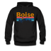 Boise, Idaho Hoodie - Retro Mountain & Birds Boise Hooded Sweatshirt - black