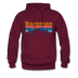 Bozeman, Montana Hoodie - Retro Mountain & Birds Bozeman Hooded Sweatshirt - burgundy