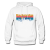 Breckenridge, Colorado Hoodie - Retro Mountain & Birds Breckenridge Hooded Sweatshirt - white