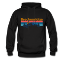 Breckenridge, Colorado Hoodie - Retro Mountain & Birds Breckenridge Hooded Sweatshirt - black