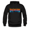 Breckenridge, Colorado Hoodie - Retro Mountain & Birds Breckenridge Hooded Sweatshirt - black