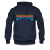 Breckenridge, Colorado Hoodie - Retro Mountain & Birds Breckenridge Hooded Sweatshirt - navy