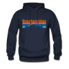 Breckenridge, Colorado Hoodie - Retro Mountain & Birds Breckenridge Hooded Sweatshirt - navy