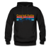 Crested Butte Hoodie - Retro Mountain & Birds Crested Butte Hooded Sweatshirt - black