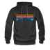 Crested Butte Hoodie - Retro Mountain & Birds Crested Butte Hooded Sweatshirt - charcoal gray
