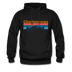 Chattanooga, Tennessee Hoodie - Retro Mountain & Birds Chattanooga Hooded Sweatshirt - black