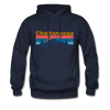 Chattanooga, Tennessee Hoodie - Retro Mountain & Birds Chattanooga Hooded Sweatshirt - navy