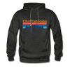 Chattanooga, Tennessee Hoodie - Retro Mountain & Birds Chattanooga Hooded Sweatshirt - charcoal gray