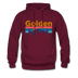 Golden, Colorado Hoodie - Retro Mountain & Birds Golden Hooded Sweatshirt - burgundy