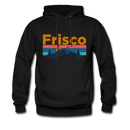 Frisco, Colorado Hoodie - Retro Mountain & Birds Frisco Hooded Sweatshirt - black