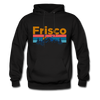 Frisco, Colorado Hoodie - Retro Mountain & Birds Frisco Hooded Sweatshirt - black