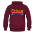 Frisco, Colorado Hoodie - Retro Mountain & Birds Frisco Hooded Sweatshirt - burgundy
