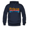 Frisco, Colorado Hoodie - Retro Mountain & Birds Frisco Hooded Sweatshirt - navy