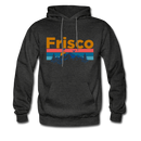Frisco, Colorado Hoodie - Retro Mountain & Birds Frisco Hooded Sweatshirt - charcoal gray