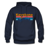 Keystone, Colorado Hoodie - Retro Mountain & Birds Keystone Hooded Sweatshirt - navy