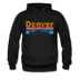 Denver, Colorado Hoodie - Retro Mountain & Birds Denver Hooded Sweatshirt - black