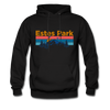 Estes Park, Colorado Hoodie - Retro Mountain & Birds Estes Park Hooded Sweatshirt - black