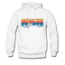 Jackson Hole, Wyoming Hoodie - Retro Mountain & Birds Jackson Hole Hooded Sweatshirt - white
