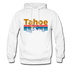 Lake Tahoe, California Hoodie - Retro Mountain & Birds Lake Tahoe Hooded Sweatshirt - white