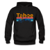 Lake Tahoe, California Hoodie - Retro Mountain & Birds Lake Tahoe Hooded Sweatshirt - black