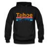 Lake Tahoe, California Hoodie - Retro Mountain & Birds Lake Tahoe Hooded Sweatshirt - black