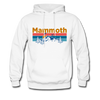Mammoth, California Hoodie - Retro Mountain & Birds Mammoth Hooded Sweatshirt - white