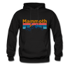 Mammoth, California Hoodie - Retro Mountain & Birds Mammoth Hooded Sweatshirt - black