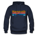 Mammoth, California Hoodie - Retro Mountain & Birds Mammoth Hooded Sweatshirt - navy