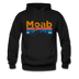 Moab, Utah Hoodie - Retro Mountain & Birds Moab Hooded Sweatshirt - black
