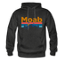 Moab, Utah Hoodie - Retro Mountain & Birds Moab Hooded Sweatshirt - charcoal gray