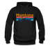 Montana Hoodie - Retro Mountain & Birds Montana Hooded Sweatshirt - black
