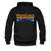 Montana Hoodie - Retro Mountain & Birds Montana Hooded Sweatshirt