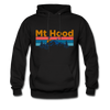 Mt Hood, Oregon Hoodie - Retro Mountain & Birds Mt Hood Hooded Sweatshirt - black