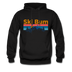 Ski Bum Hoodie - Retro Mountain & Birds Ski Bum Hooded Sweatshirt - black