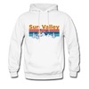 Sun Valley, Idaho Hoodie - Retro Mountain & Birds Sun Valley Hooded Sweatshirt