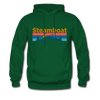 Steamboat, Colorado Hoodie - Retro Mountain & Birds Steamboat Hooded Sweatshirt - forest green