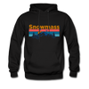 Snowmass, Colorado Hoodie - Retro Mountain & Birds Snowmass Hooded Sweatshirt - black