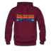 Snowmass, Colorado Hoodie - Retro Mountain & Birds Snowmass Hooded Sweatshirt - burgundy