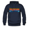 Snowmass, Colorado Hoodie - Retro Mountain & Birds Snowmass Hooded Sweatshirt - navy