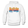 Salida, Colorado Hoodie - Retro Mountain & Birds Salida Hooded Sweatshirt - white