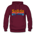 Salida, Colorado Hoodie - Retro Mountain & Birds Salida Hooded Sweatshirt - burgundy