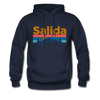 Salida, Colorado Hoodie - Retro Mountain & Birds Salida Hooded Sweatshirt - navy