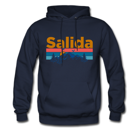 Salida, Colorado Hoodie - Retro Mountain & Birds Salida Hooded Sweatshirt