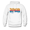 Telluride, Colorado Hoodie - Retro Mountain & Birds Telluride Hooded Sweatshirt