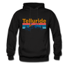 Telluride, Colorado Hoodie - Retro Mountain & Birds Telluride Hooded Sweatshirt