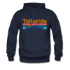 Telluride, Colorado Hoodie - Retro Mountain & Birds Telluride Hooded Sweatshirt