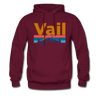 Vail, Colorado Hoodie - Retro Mountain & Birds Vail Hooded Sweatshirt