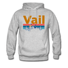 Vail, Colorado Hoodie - Retro Mountain & Birds Vail Hooded Sweatshirt